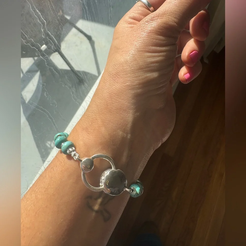 Handmade Cross Bracelet | Upcycled Jewelry | Magnetic Clasp